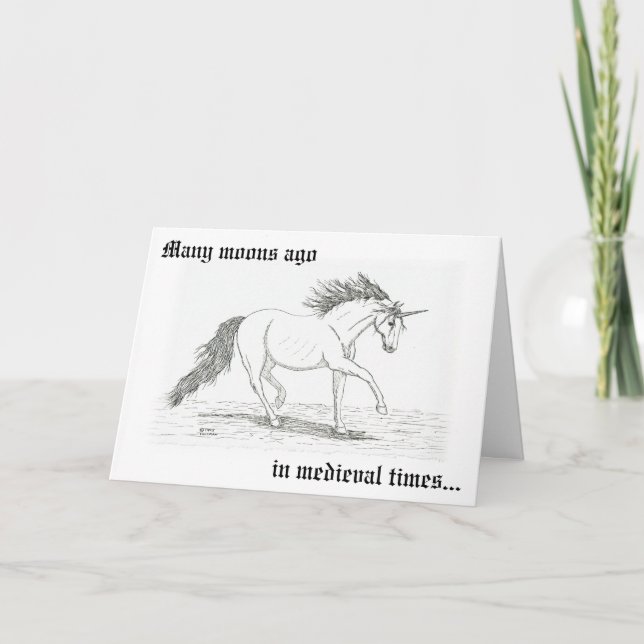 Carte "On Croyait Aux Unicornes" (Devant)