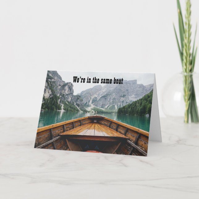 Carte On est dans le même bateau, j'ai ton dos (Devant)