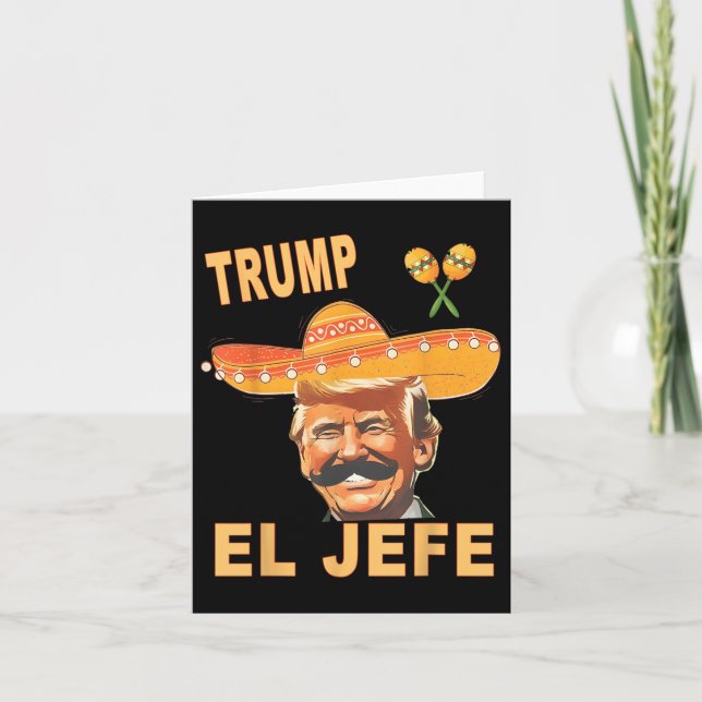 Carte On M'Appelle El Jefe Funny Cinco De Mayo Mexicain  (Devant)