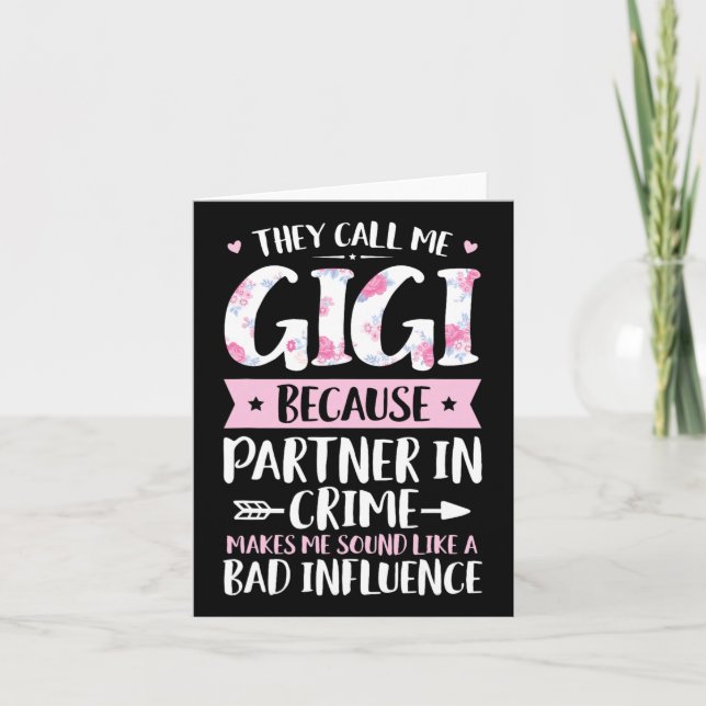 Carte On m'appelle Gigi parce que partenaire dans le cri (Devant)