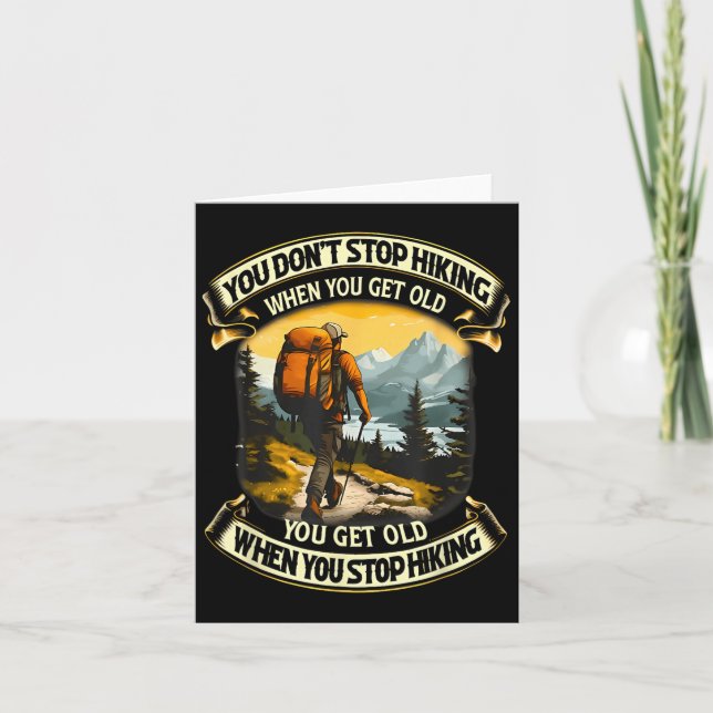 Carte On Ne S'Arrête Pas Randonnée Quand On Vieille On V (Devant)