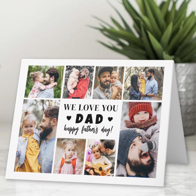 Carte On t'aime Papa Fête des Pères (We Love You Dad Father's Day Card )