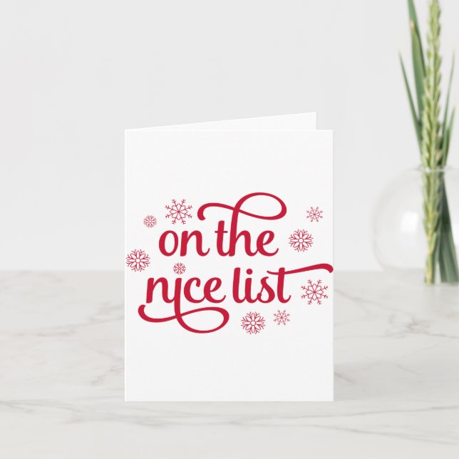 Carte On The Nice List Christmas Toddler Toddler  (Devant)