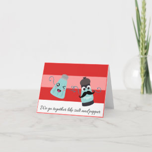 Carte On va ensemble comme du sel et du poivre