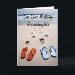 CARTE ON YOUR BIRTHDAY **GRANDDAUGTHER** BEACH STYLE<br><div class="desc">Have FUN with this BEACH GRAD CARD for "YOUR GRANDDAUGHTER" and let her know how HAPPY IT IS HER "BIRTHDAY AND THAT YOU WISH HER ALL THAT HER HEART DESIRES! THANKS FOR STOPPING BY 1 OF MY 8 STORES.</div>