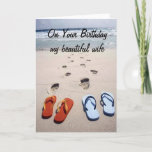 CARTE ON YOUR BIRTHDAY **MY BEAUTIFUL WIFE** BEACH STYLE<br><div class="desc">Have FUN with this BEACH BIRTHDAY CARD for "YOUR BEAUTIFUL WIFE" and let her know how HAPPY IT "BIRTHDAY AND THAT YOU WISH HER ALL THAT HER HEART DESIRES! THANKS FOR STOPPING BY 1 OF MY 8 STORES.</div>