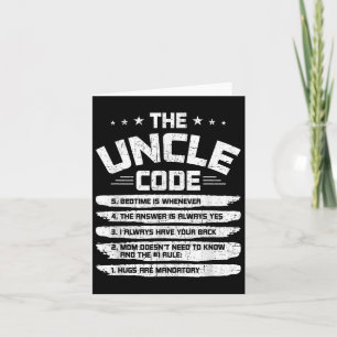 Carte Oncle Code Oncle