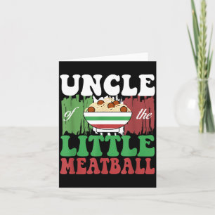 Carte Oncle de Little Meatball thème italien 1er anniver
