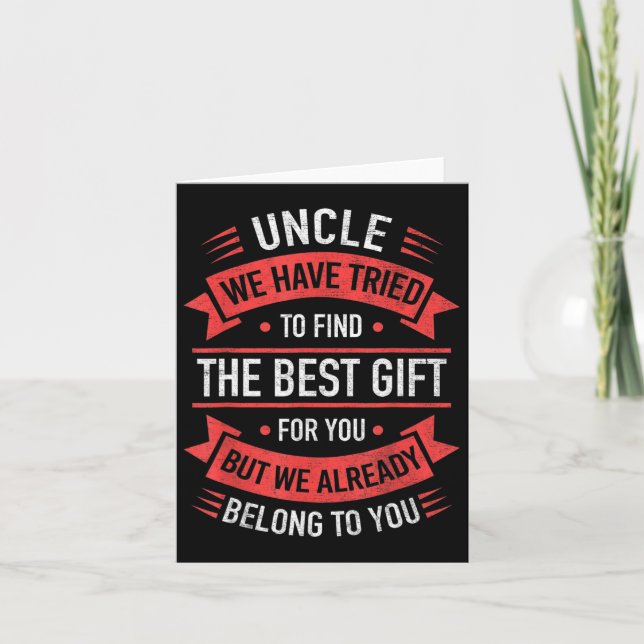 Carte Oncle Funny Uncle Dons Fête des pères De La Nièce  (Devant)