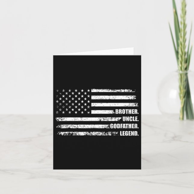 Carte Oncle Godfather Légende Amusant meilleur oncle drô (Devant)