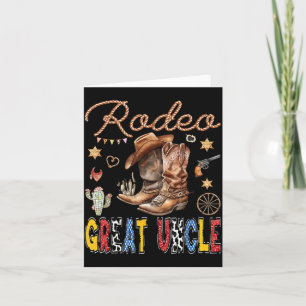 Carte Oncle occidental de rodéo Anniversaire de cow-boy