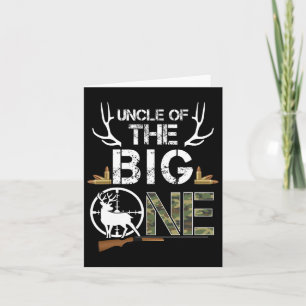Carte Oncle Of The Big One Birthday Boy Deer Hunter Camo