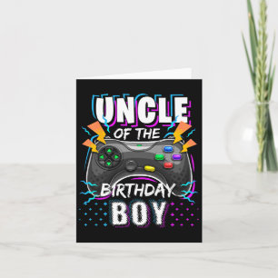 Carte Oncle Of The Birthday Boy Matching Video Jeu Birt