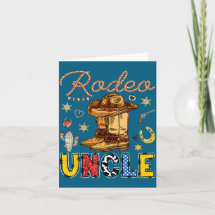 Carte Oncle Rodéo Occidental Anniversaire Cowboy Famille