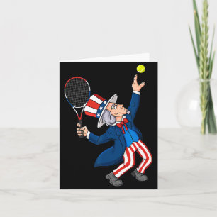 Carte Oncle Sam Tennis 4 juillet Patriotic Boys Girls