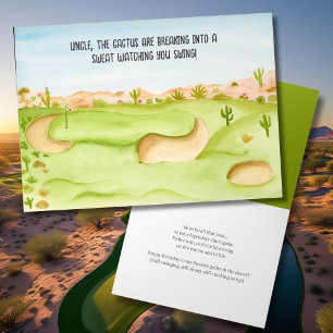 Carte Oncle, Terrain de golf dans le désert pour anniver