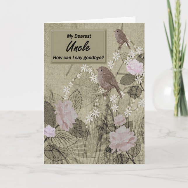 Carte Oncle - Un dernier adieu - Peinture numérique (Devant)