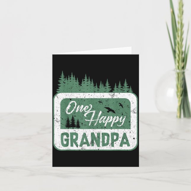 Carte One Happy Grandpa Camper 1st Birthday Camng Bear  (Devant)