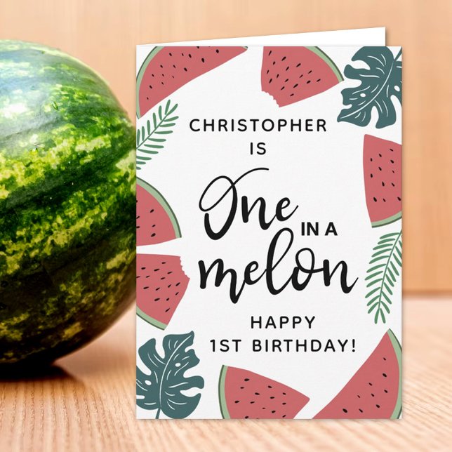 Carte One In A Melon 1er Anniversaire (Créateur téléchargé)