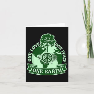 Carte One Love One Peace One Earth Jour des terres mondi