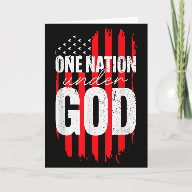 Carte One Nation Under God American Flag Christian Jesus (Devant)