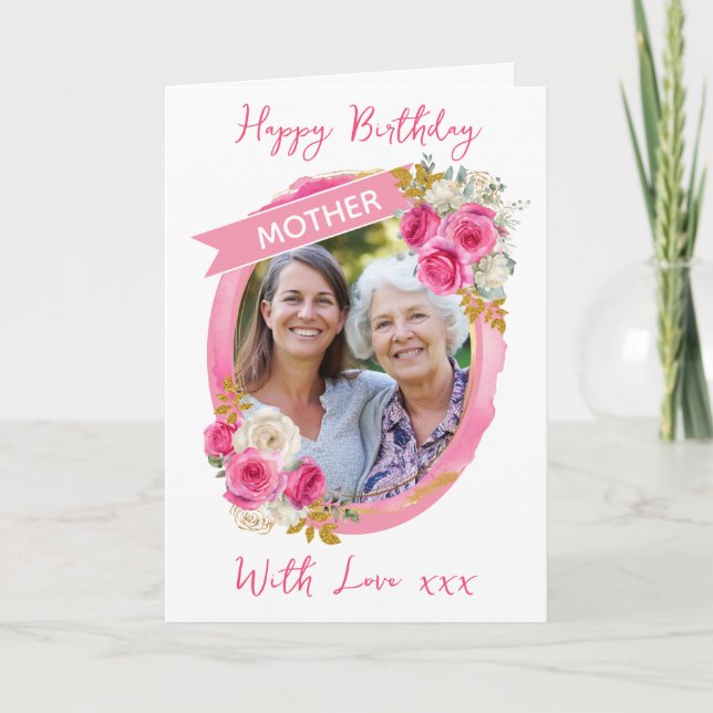 Carte One Photo Mothers Birthday/Mothers Day Card (Devant)