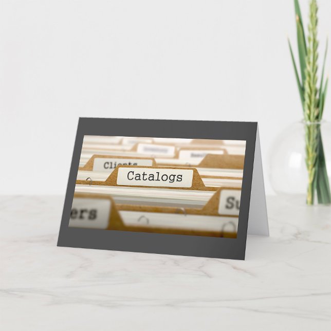 Carte Onglet Catalogues de dossiers de fichiers vintages (Créateur téléchargé)