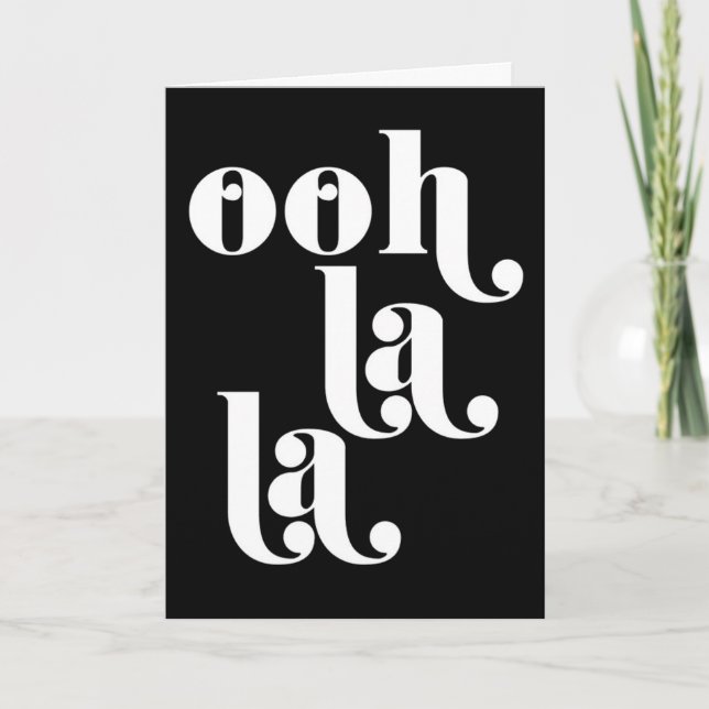 CARTE OOH LA LA **JE VOUS AIME** (Devant)