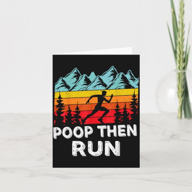 Carte Op Then Run Funny Running Quotes For Marathon Runn (Devant)