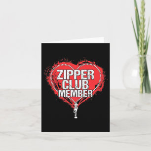 Carte Open Heart Chirurgie Humour Funny Zipper Club Memb