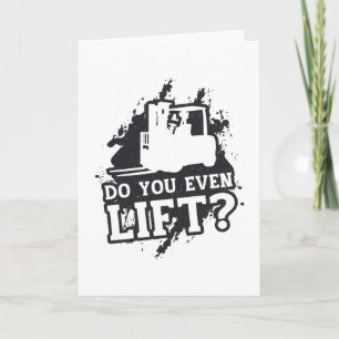 Carte Opérateur de chariot élévateur Soulevez-Vous Même 