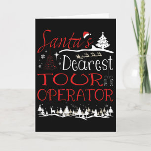 Carte Opérateur de voyage emploi Xmas Noël drôle de Noël