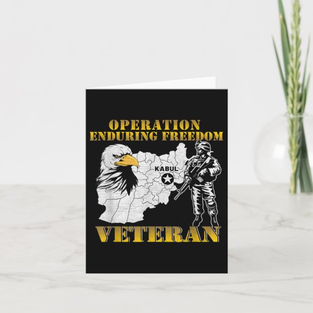 Carte Opération Enduring Freedom Oef Vétéran de Combat V (Devant)