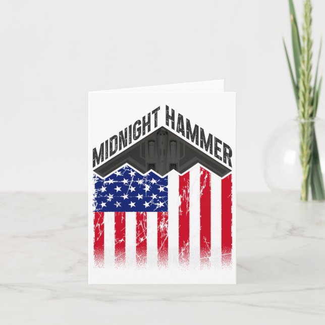 Carte Opération Midnight Hammer - Drapeau Usa Midnight H (Devant)