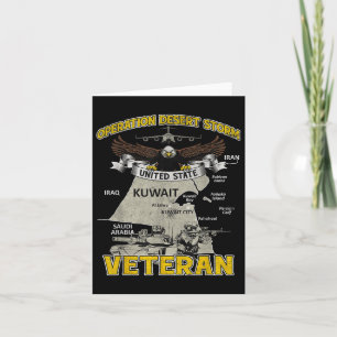 Carte Opération Tempête du désert Ods Vétéran Irak Vinta