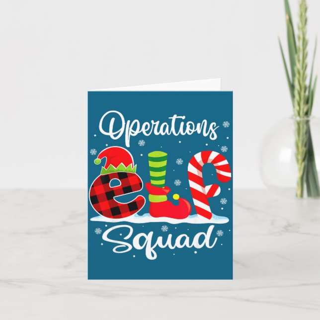 Carte Operations Elf Squad Christmas Manager Matching X- (Devant)