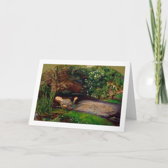 Carte Ophélie, John Everett Millais, 1851-1852 (Devant)