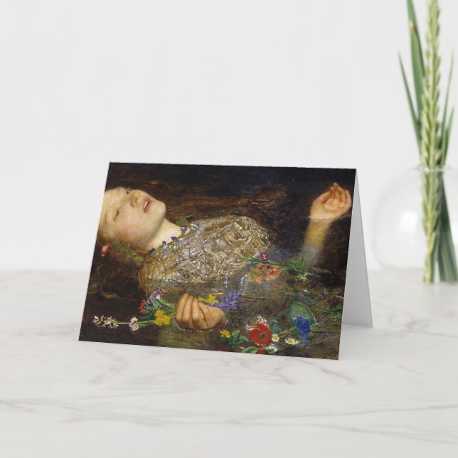 Carte Ophélie Peinture De John Everett Millais (Devant)