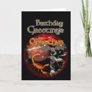 Carte Ophiuchus gothique Zodiac Anniversaire par Valxart