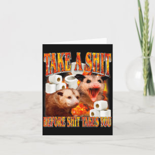 Carte Opossum maudit humour sarcastique inapproprié
