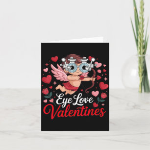 Carte Optométrie Je T'aime Saint-Valentin Opticien Médec