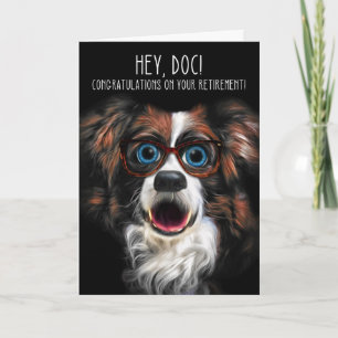 Carte Optometrist Eye Doctor Retirement Funny Dog