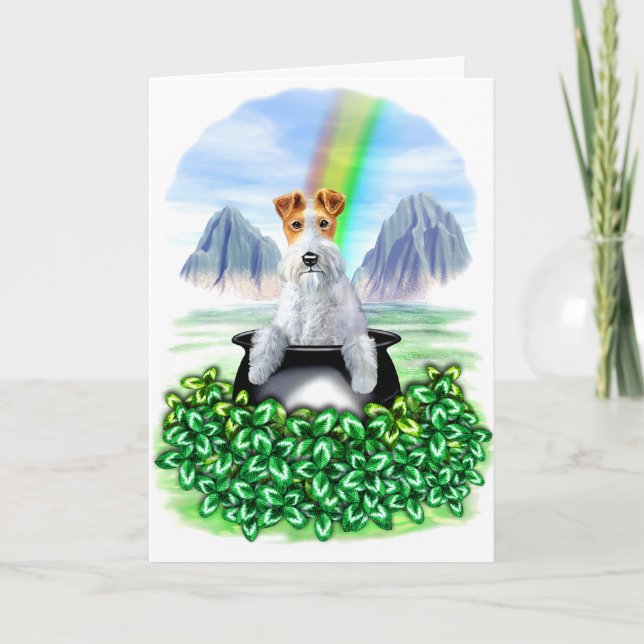 Carte Or du pot O de Fox Terrier de fil (Devant)