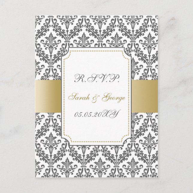 carte or mod mariage rsvp (Devant)