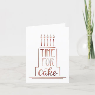 Carte Or rose tiré par la main simple de joyeux