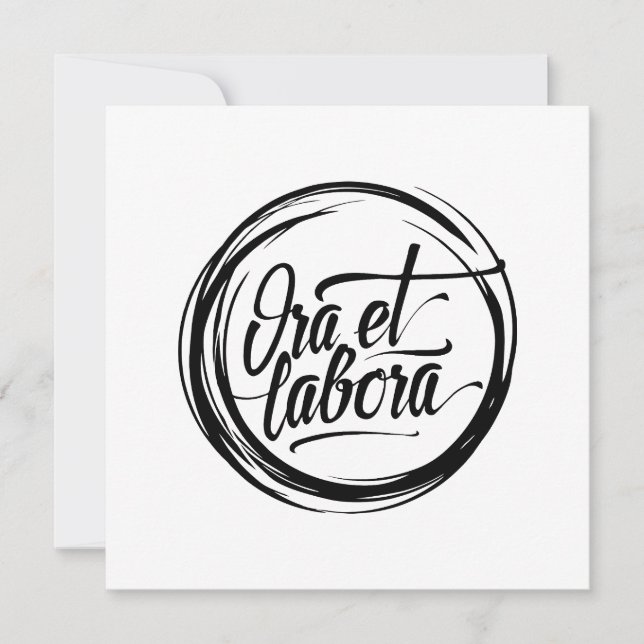 Carte Ora et labora (Devant)