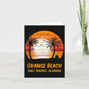 Carte Orange Beach Gulf Shores Alabama Vintage Sunset Re