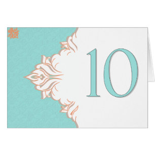 Carte orange bleue 10 de nombre de Tableau de