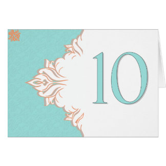Carte orange bleue 10 de nombre de Tableau de