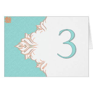 Carte orange bleue 3 de nombre de Tableau de